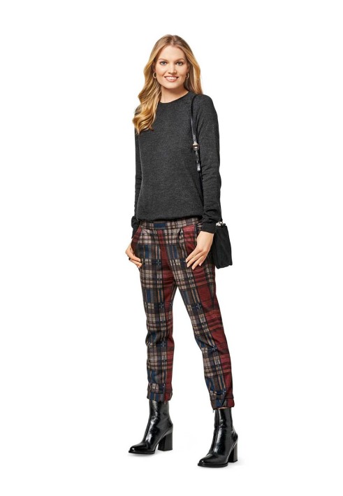 Pattern Knitted trousers with a drawstring at the waist (Burda 2/2017, pattern number 6471 A)