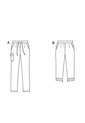 Выкройка Брюки трикотажные с кулиской на поясе (Burda 2/2017, № выкройки 6471 A)
