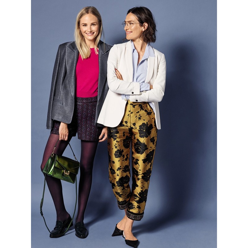 Pattern Jacquard trousers...