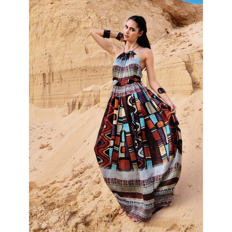 Pattern Maxi dress with an...