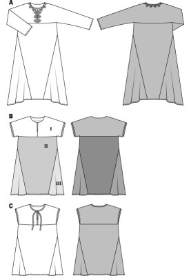 Выкройка Платье макси с клиньями годе (Burda 2/2015, № выкройки 6731 A)