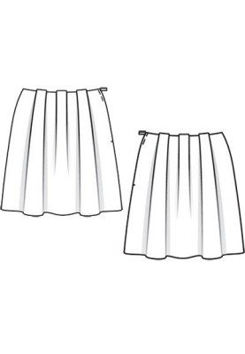 Pattern Mini skirt with soft pleats (Burda 11/2011, pattern number 116 A)