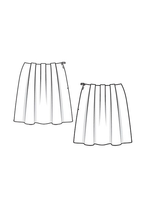 Pattern Mini skirt with soft pleats (Burda 11/2011, pattern number 116 A)