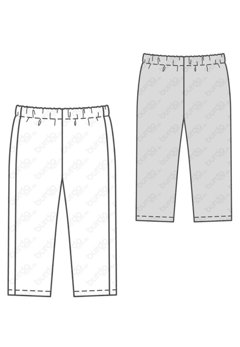 Pattern Sports trousers with an elastic waistband (Burda 2/2019, pattern number 9311 C)