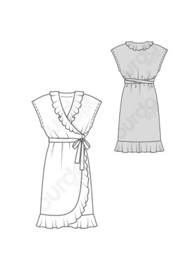 Pattern Dress with a smell and frills (Burda 1/2020, pattern number 6207 B)