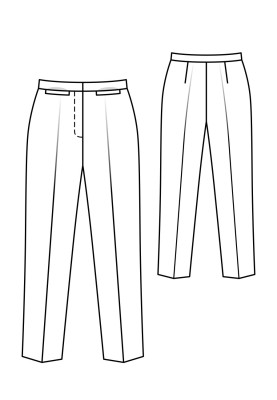 Pattern Pants with arrows and belt (Burda 9/2020, pattern number 109 A)