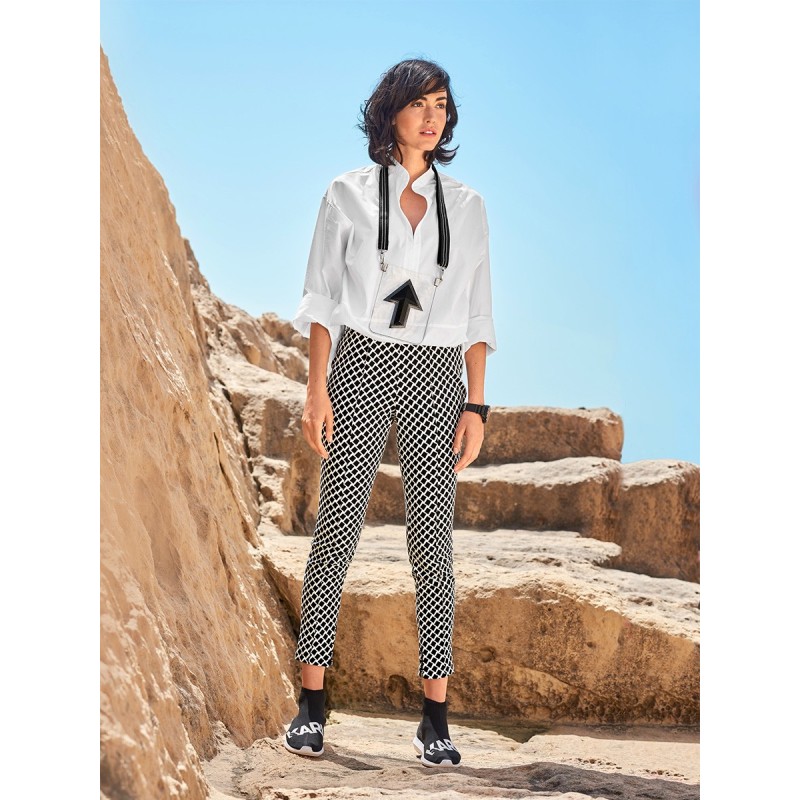 Pattern Narrow pants with...