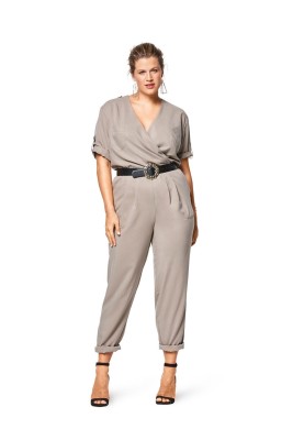 Pattern Viscose overalls with a smell on the bodice (Burda 1/2018, pattern number 6444 B)