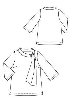 Pattern Tunic with collar-clamp (Burda 8/2019, pattern number 127 A)