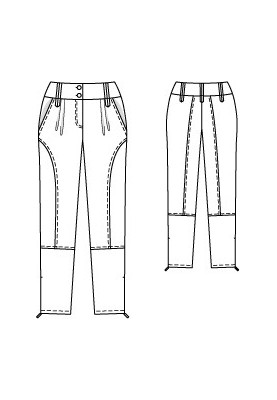 Pattern Pants with relief seams (Burda 2/2010, pattern number 120)