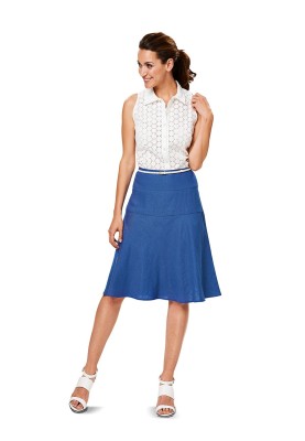 Pattern Two-layer skirt on a yoke (Burda 1/2014, pattern number 6904 C)