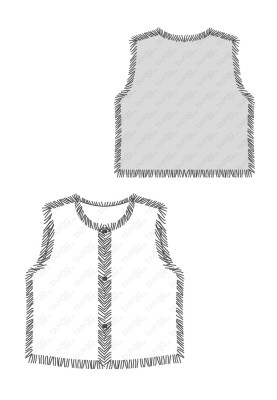 Pattern Straight-cut fur vest (Burda 2/2018, pattern number 9333 A)