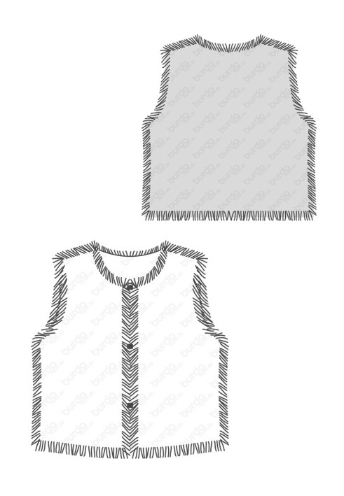 Pattern Straight-cut fur vest (Burda 2/2018, pattern number 9333 A)