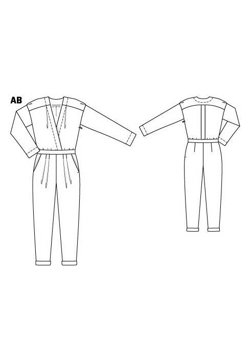 Pattern Overalls with a top in the form of a blouson (Burda 9/2011, pattern number 130 A)