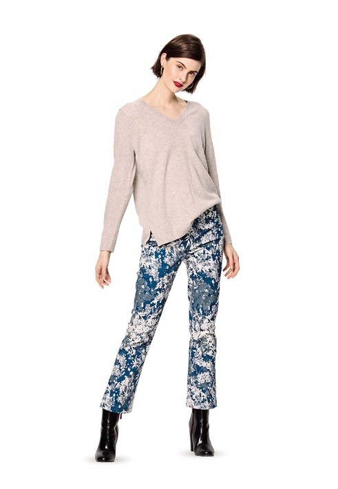 Pattern Denim pants with a flared cut (Burda 2/2020, pattern number 6152 C)