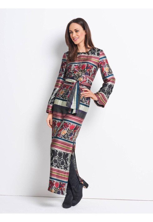 Pattern Empire maxi dress with wide sleeves (Burda 2/2018, pattern no. 6365 B)