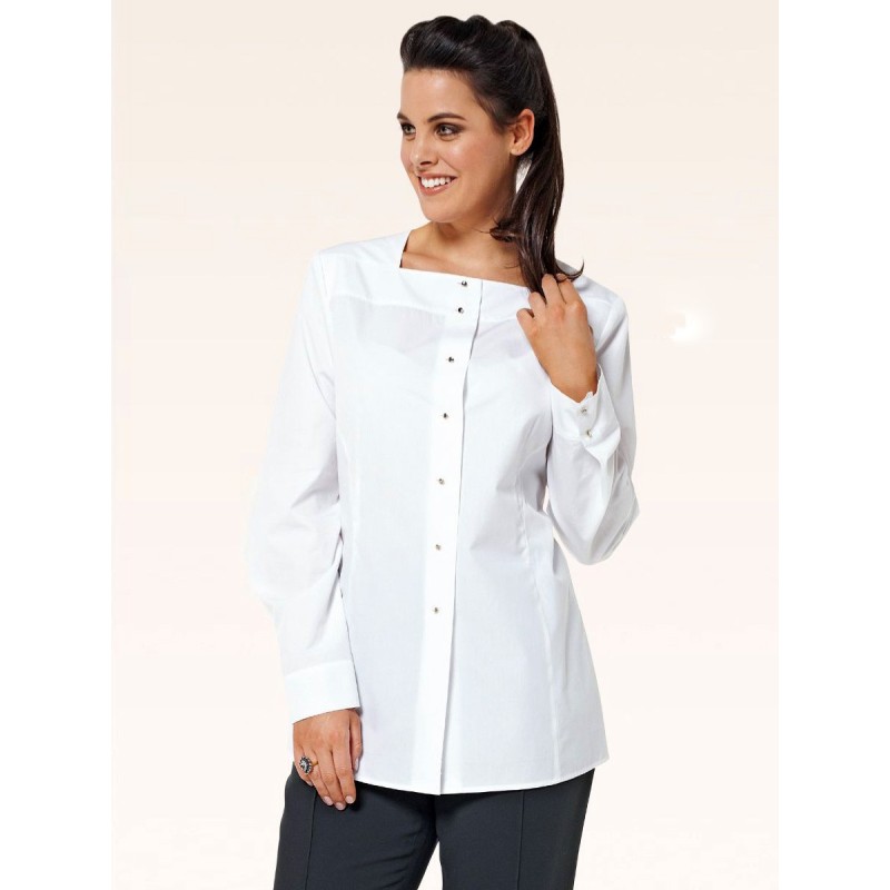 Pattern Blouse-shirt with...