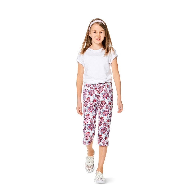Pattern Capri pants with...