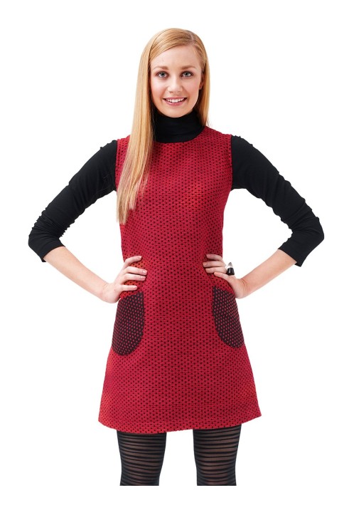 Pattern Short dress with patch pockets (Burda 2/2015, pattern number 6721 B)