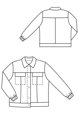 Pattern Jacket in the style of a denim jacket (Burda 1/2020, pattern number 124 B)