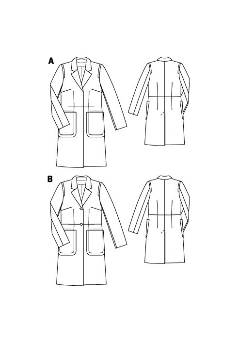 Pattern Single-breasted detachable coat (Burda 3/2011, pattern number 123 B)