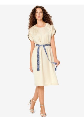 Pattern Dress with drawstrings in the shoulder seams (Burda 1/2020, pattern number 6206 B)