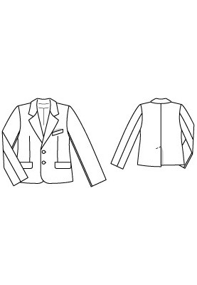 Pattern Single-breasted jacket of classic cut (Burda 2/2012, pattern number 137)