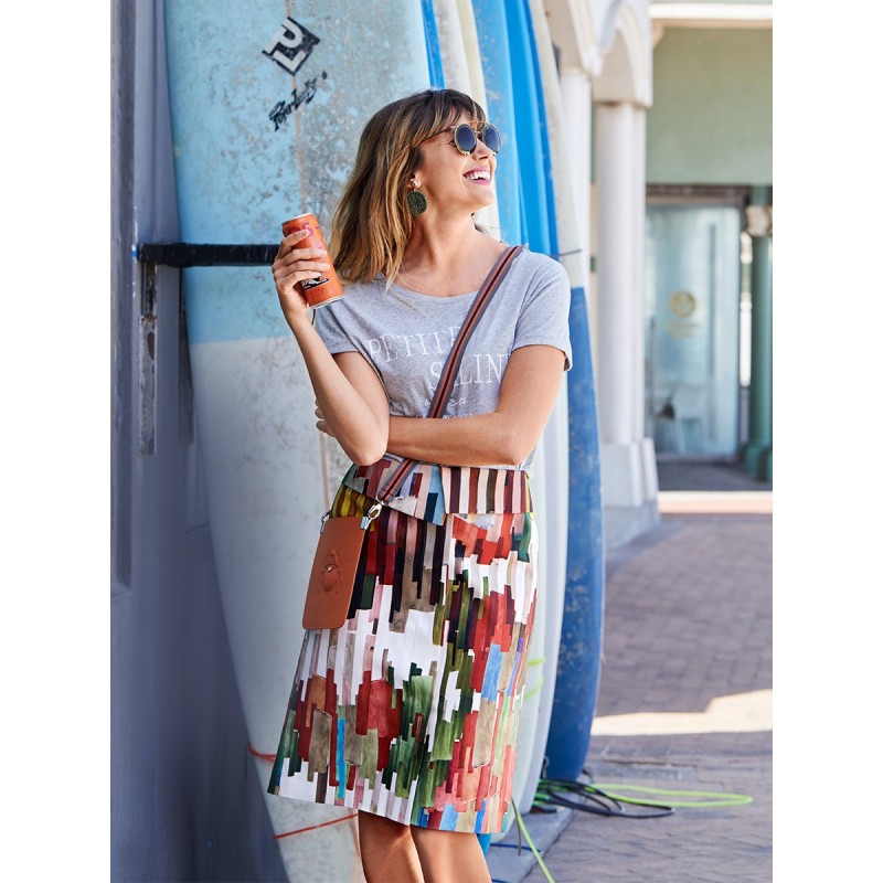 Pattern Pencil skirt with...