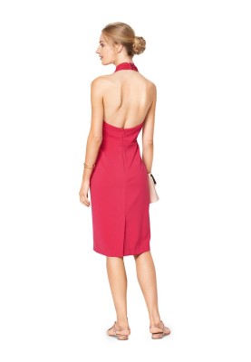 Pattern Sheath dress with an open back (Burda 1/2018, pattern number 6421 B)