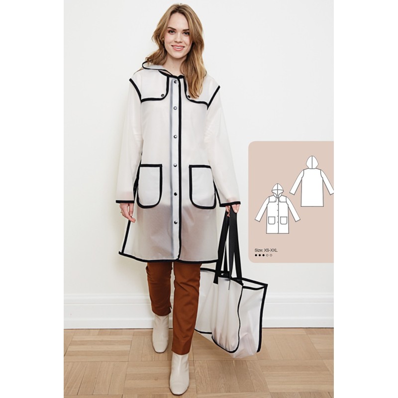 Pattern Raincoat with a...