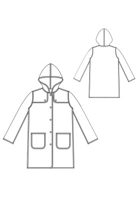 Pattern Raincoat with a hood (I love to sew 1/2019, pattern number 101)