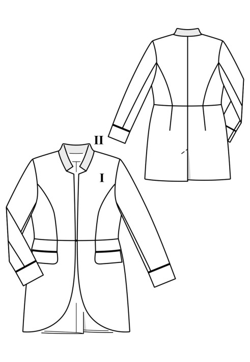 Выкройка Жакет отрезной в стиле смокинга (Burda 9/2020, № выкройки 124)
