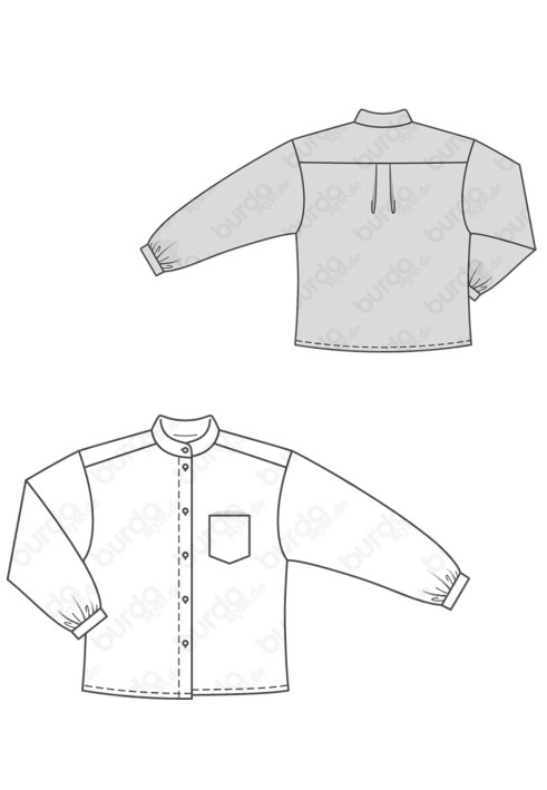 Pattern Blouse-shirt with low armholes (Burda 2/2019, pattern no. 6263 B)