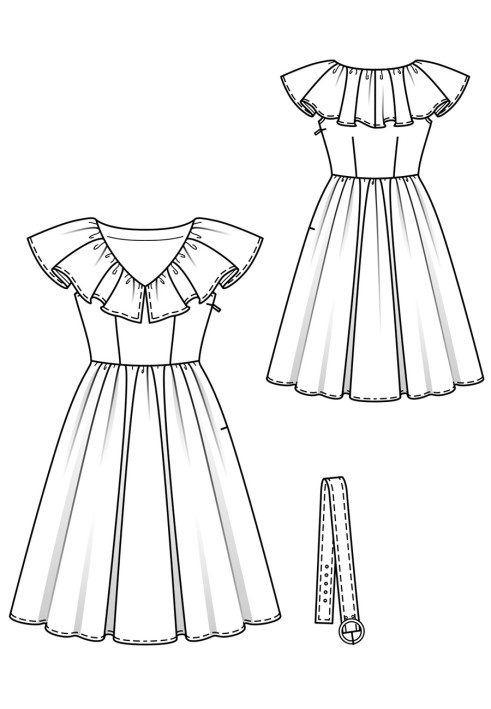 Pattern Dress in retro style from Burda 6/1954 (Burda 5/2019, pattern number 123)