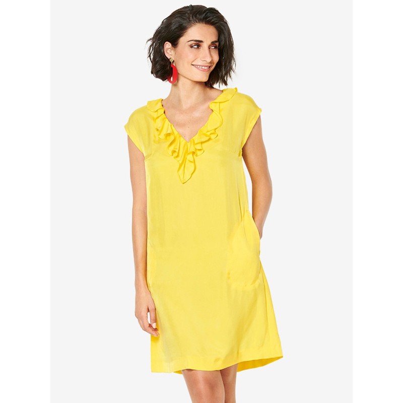 Pattern A-line mini dress...