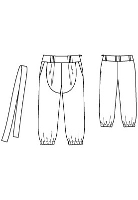 Pattern Pants with a shortened straight cut (Burda 4/2010, pattern number 106)