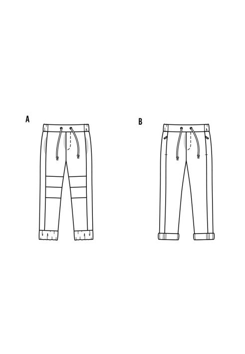Выкройка Брюки в спортивном стиле с карманами в швах (Burda 2/2017, № выкройки 9352 B)