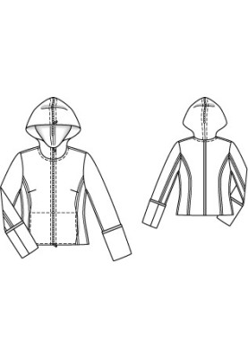 Pattern Loden jacket with folding hood (Burda 12/2012, pattern number 139)