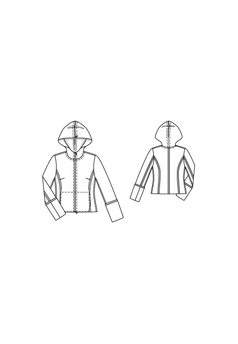 Pattern Loden jacket with folding hood (Burda 12/2012, pattern number 139)