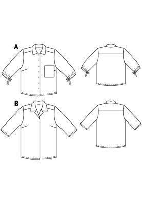 Pattern Shirt of straight cut without fastening (Burda 2/2011, pattern number 110 B)