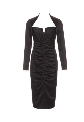 Pattern Dress of a narrow cut with a wide neckline (Burda 11/2011, pattern number 122 A)