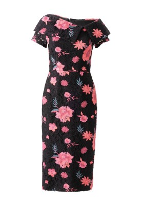 Pattern Sheath dress with a wide collar (Burda 4/2019, pattern number 118)