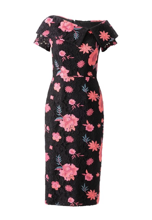 Pattern Sheath dress with a wide collar (Burda 4/2019, pattern number 118)