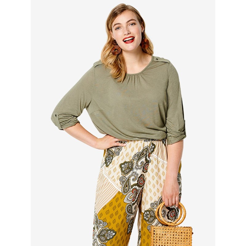 Pattern Knitted blouse with...