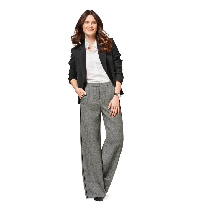 Pattern Wide-cut trousers...