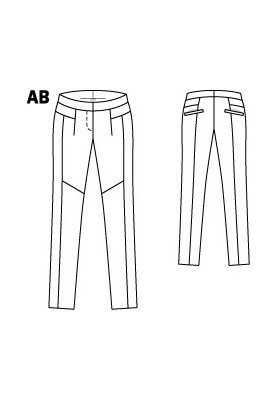 Выкройка Брюки трикотажные в джинсовом стиле (Burda 3/2012, № выкройки 126 B)