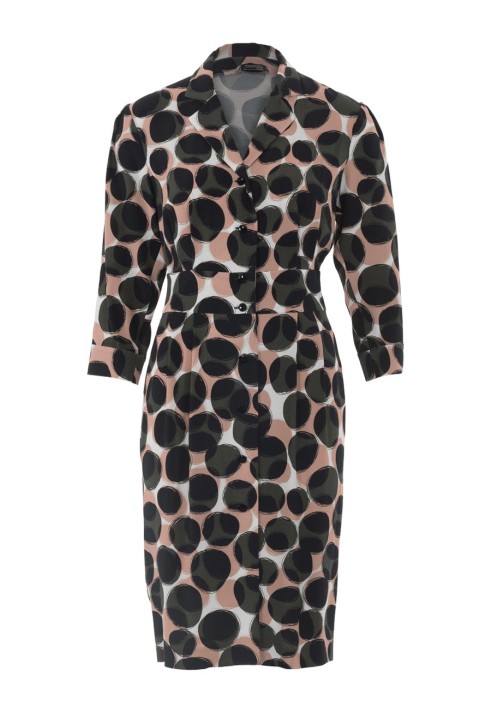 Pattern Shirt dress with a wide sewn-in belt (Burda 1/2018, pattern number 6440 B)