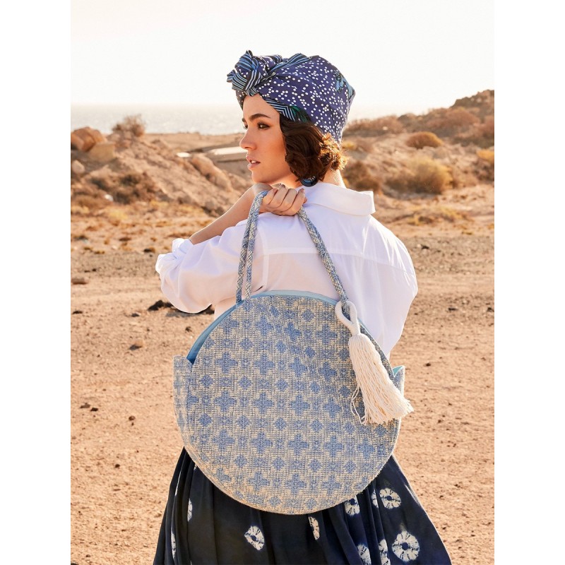 Pattern Round bag in boho...