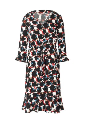 Pattern V-neck shirt dress without collar (Burda 1/2020, pattern number 6215 A)