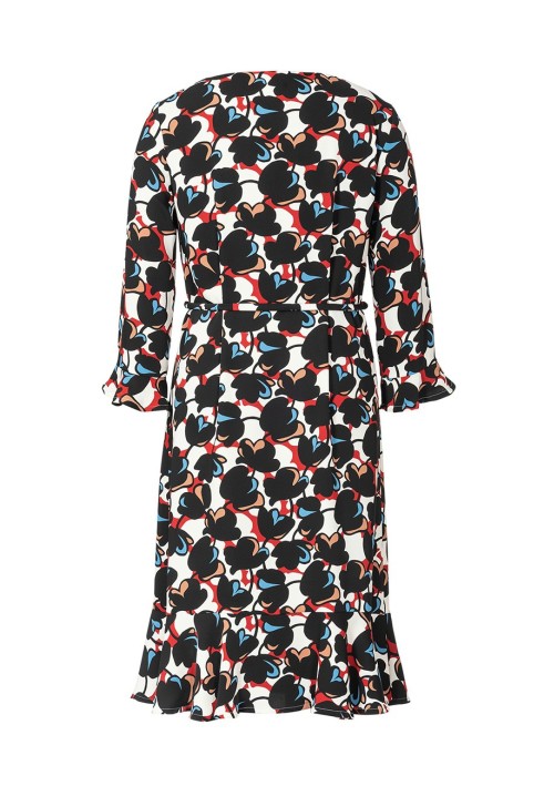 Pattern V-neck shirt dress without collar (Burda 1/2020, pattern number 6215 A)